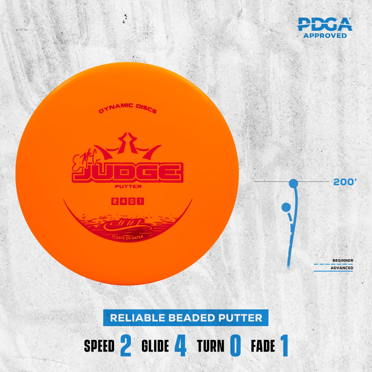 Dynamic Discs Drift floats on water for near-water rounds