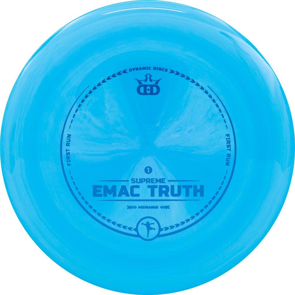 Close-up of EMAC Truth in Supreme plastic showing texture and grip.
