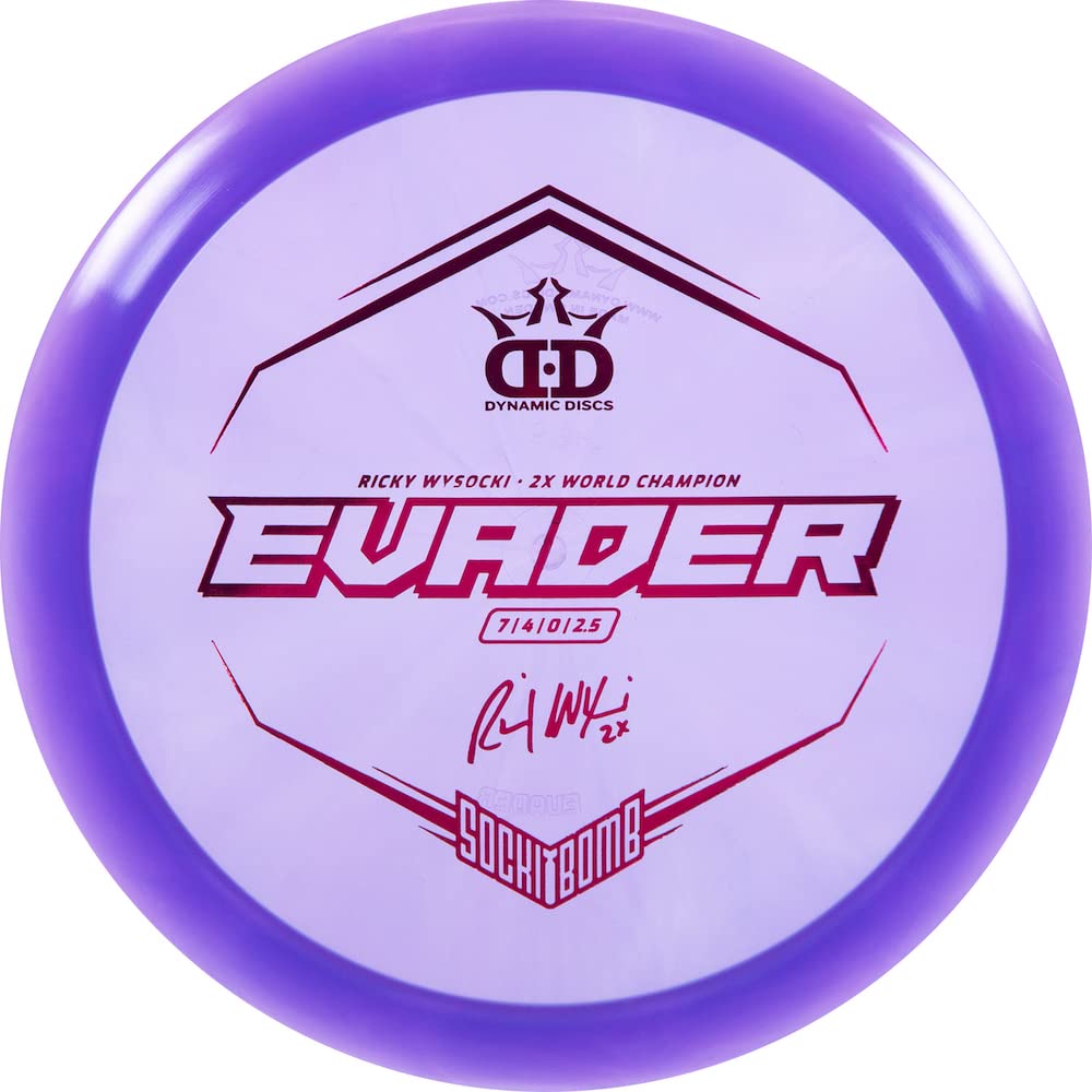 Dynamic Discs Evader in flight highlights stable fade and predictable path.