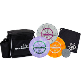 Dynamic Discs Judge putter in hand for precise short puts and straight flights.