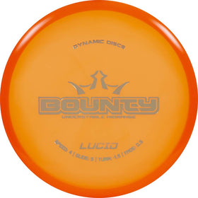 Dynamic Discs Lucid Bounty midrange throwing angle, predictable understable flight at short distances