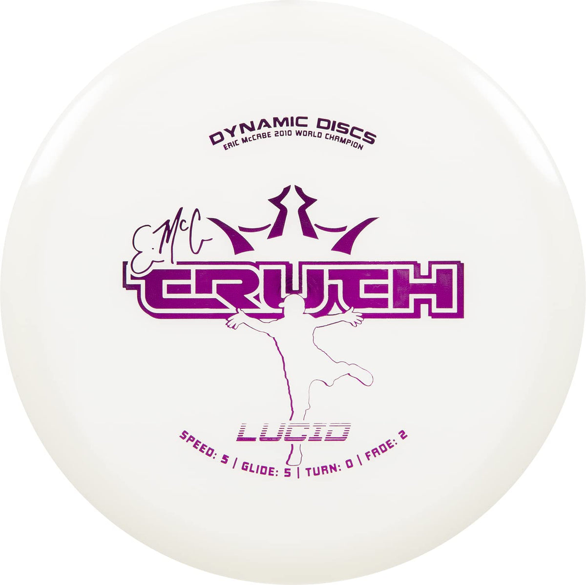 Dynamic Discs Lucid EMAC Truth midrange for straight flight and precise fairway shots.