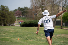White Dynamic Discs EMAC Truth midrange shown for reliable control.