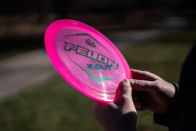Dynamic Discs Lucid plastic closeup, translucent durability supports reliable flights.