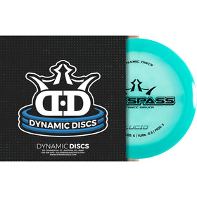 Dynamic Discs Lucid Trespass in-flight showing balanced speed and fade.