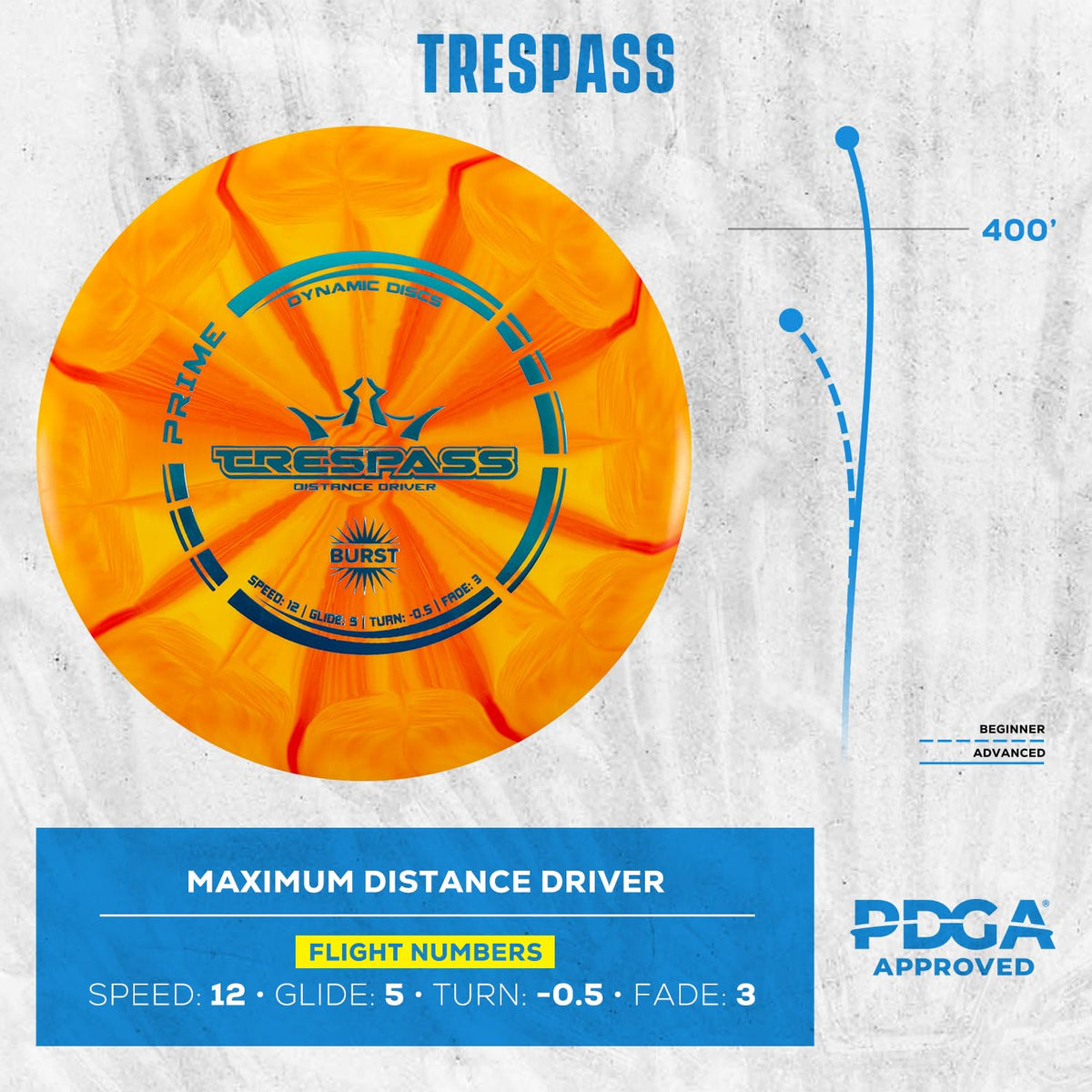D•D Dynamic Discs Prime Burst Truth midrange for controlled approaches and flights.