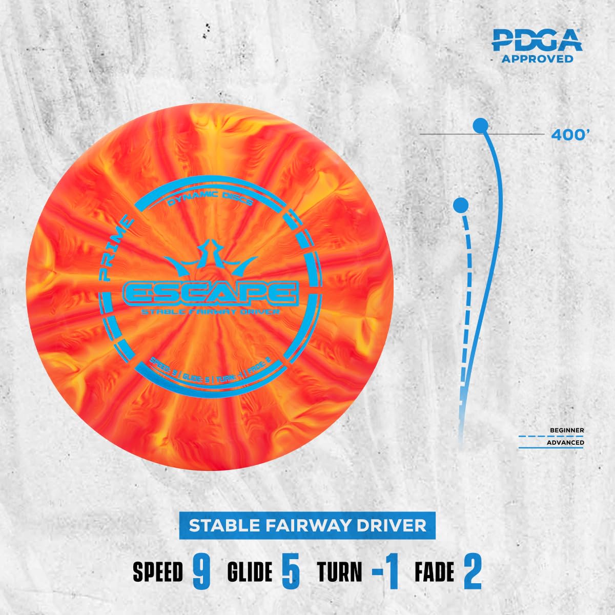 Dynamic Discs Escape fairway offers easy flex shots for beginners.