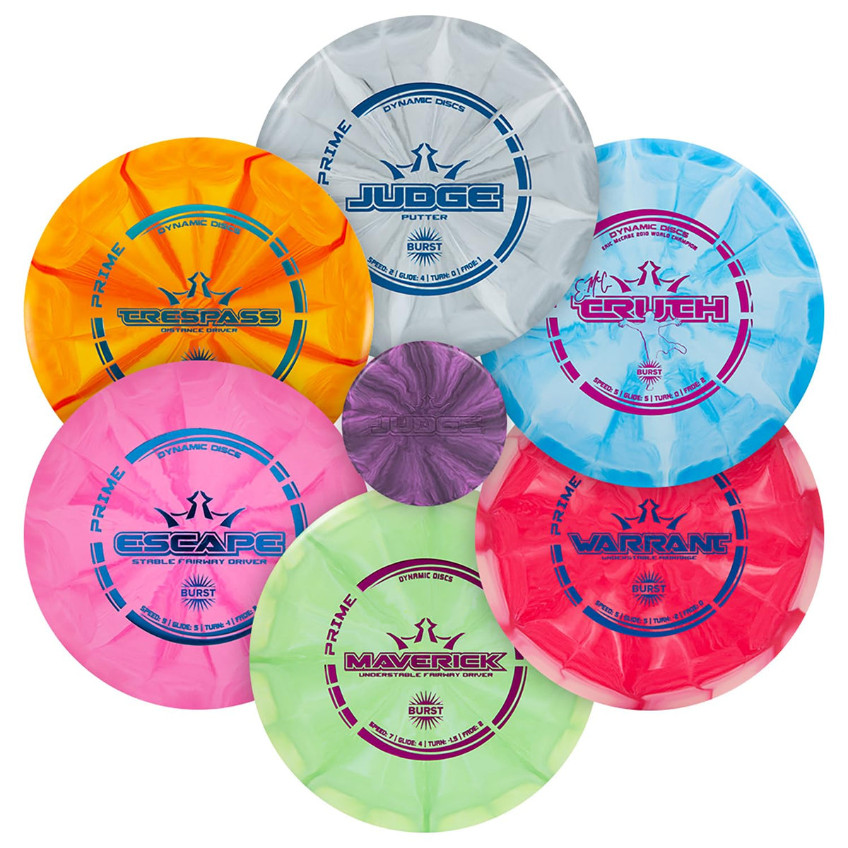 Dynamic Discs Prime Burst Judge putter for precise puts and reliable short game.