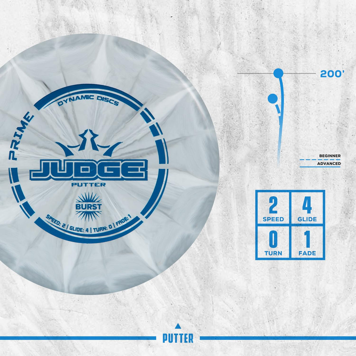 Dynamic Discs Prime Burst Maverick fairway enables easier distance with forgiving flight.