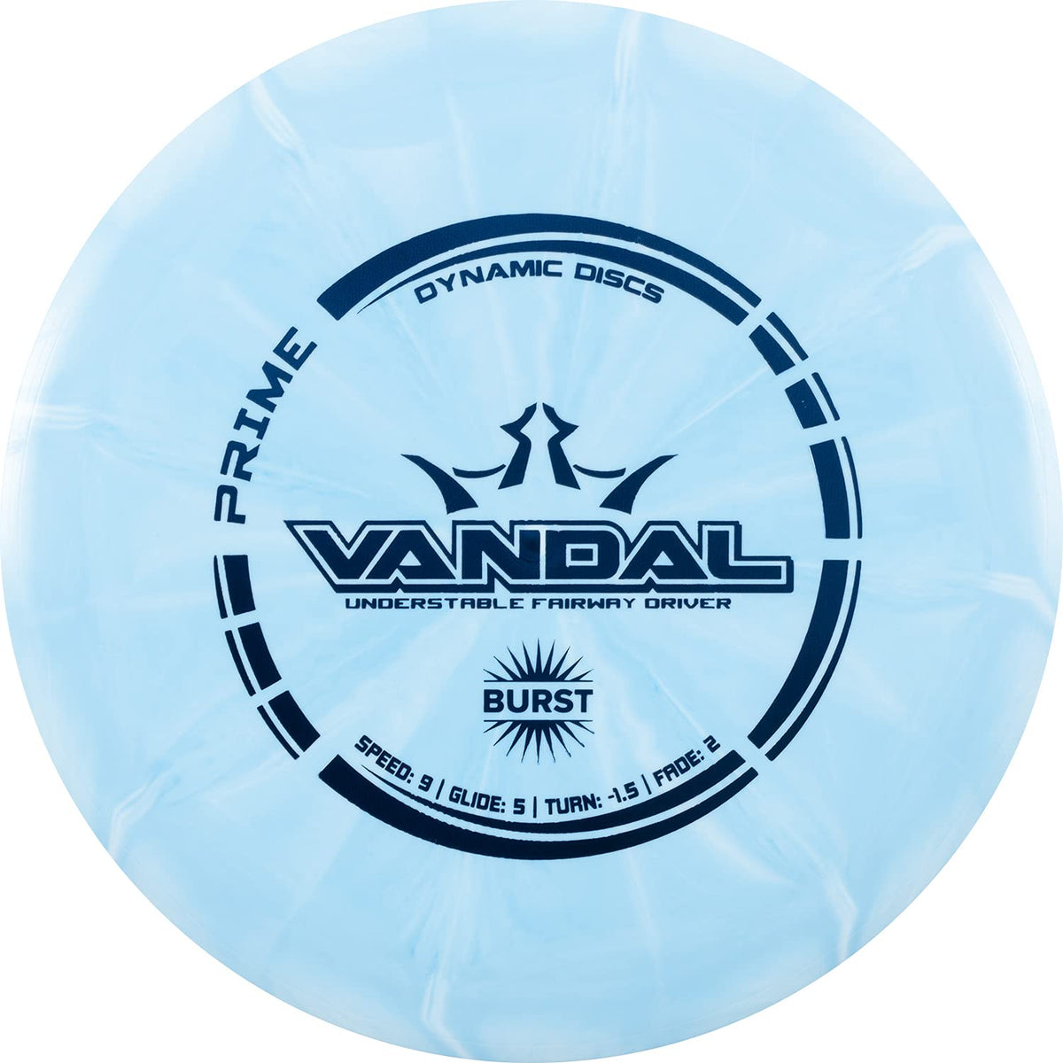 Dynamic Discs Prime Burst mini marker included for easy course marking.