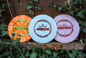 Dynamic Discs Prime Burst set ready for a casual round and practice