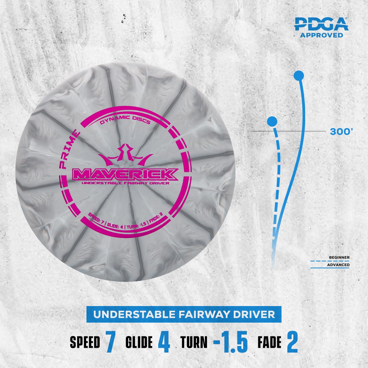 Dynamic Discs Trespass distance driver enables long, neutral drives.