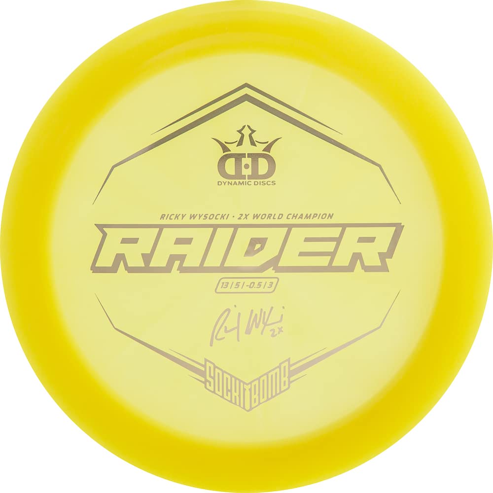 Raider 173-176g in bag image suggests a dedicated distance driver option for experienced players.