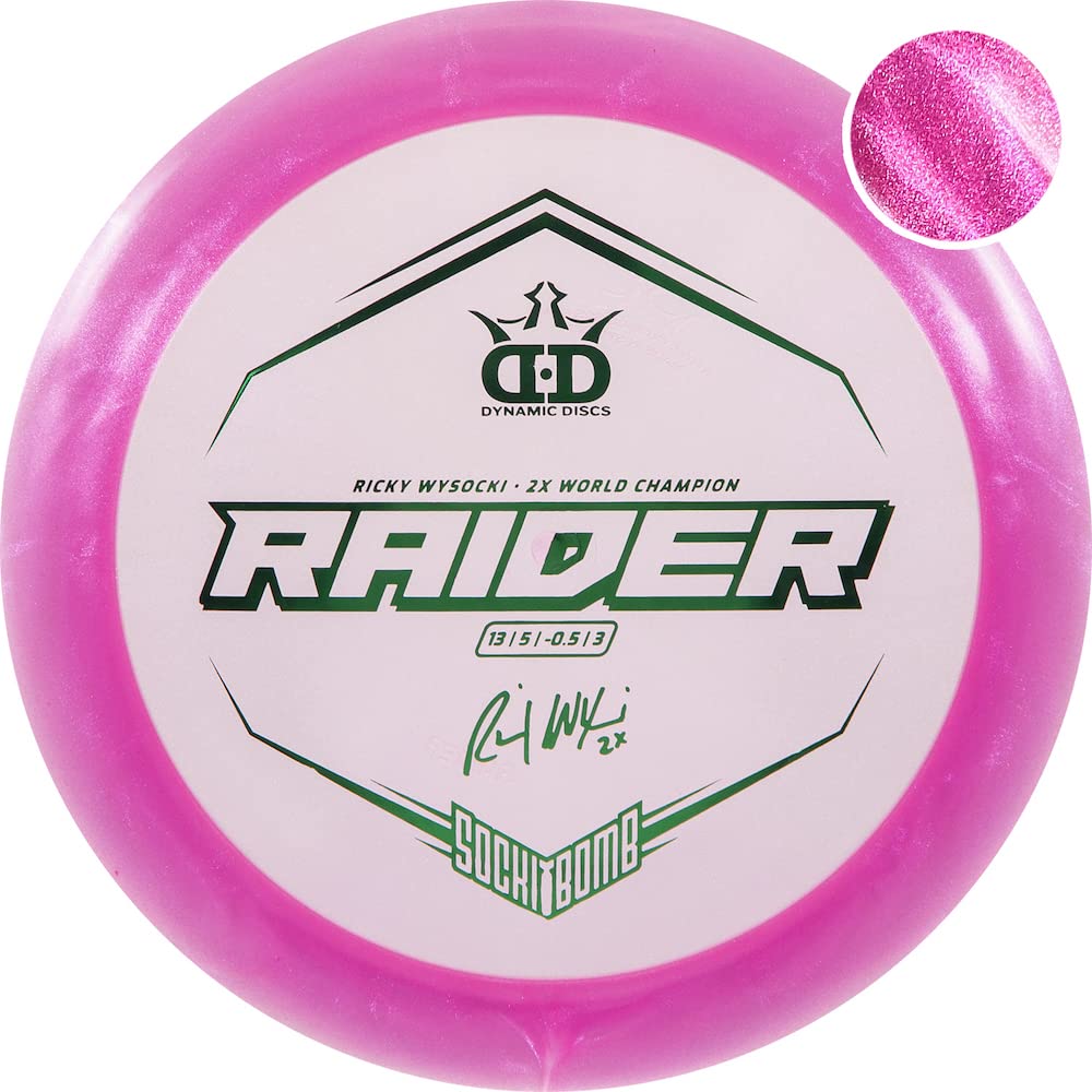 Raider shown in backhand throw highlighting stability and reach.