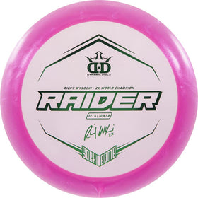 Raider in Glimmer Lucid Ice plastic for smooth grip and release.