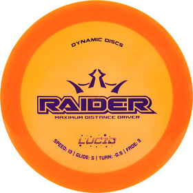 Dynamic Discs Raider Glimmer Lucid Ice shine highlights reliable distance