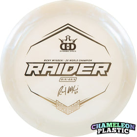 Dynamic Discs Raider Lucid-X 173-176g with varied colors ready for versatile throws.
