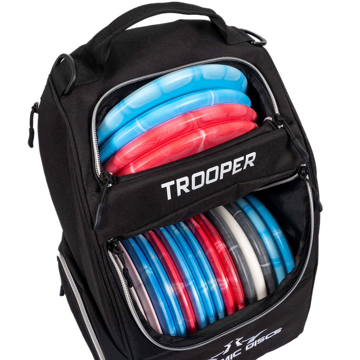 Dynamic Discs Trooper backpack padded straps enhancing carry comfort during rounds