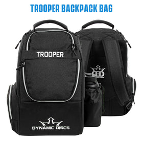 Dynamic Discs Trooper backpack padded shoulder straps for comfortable rounds.