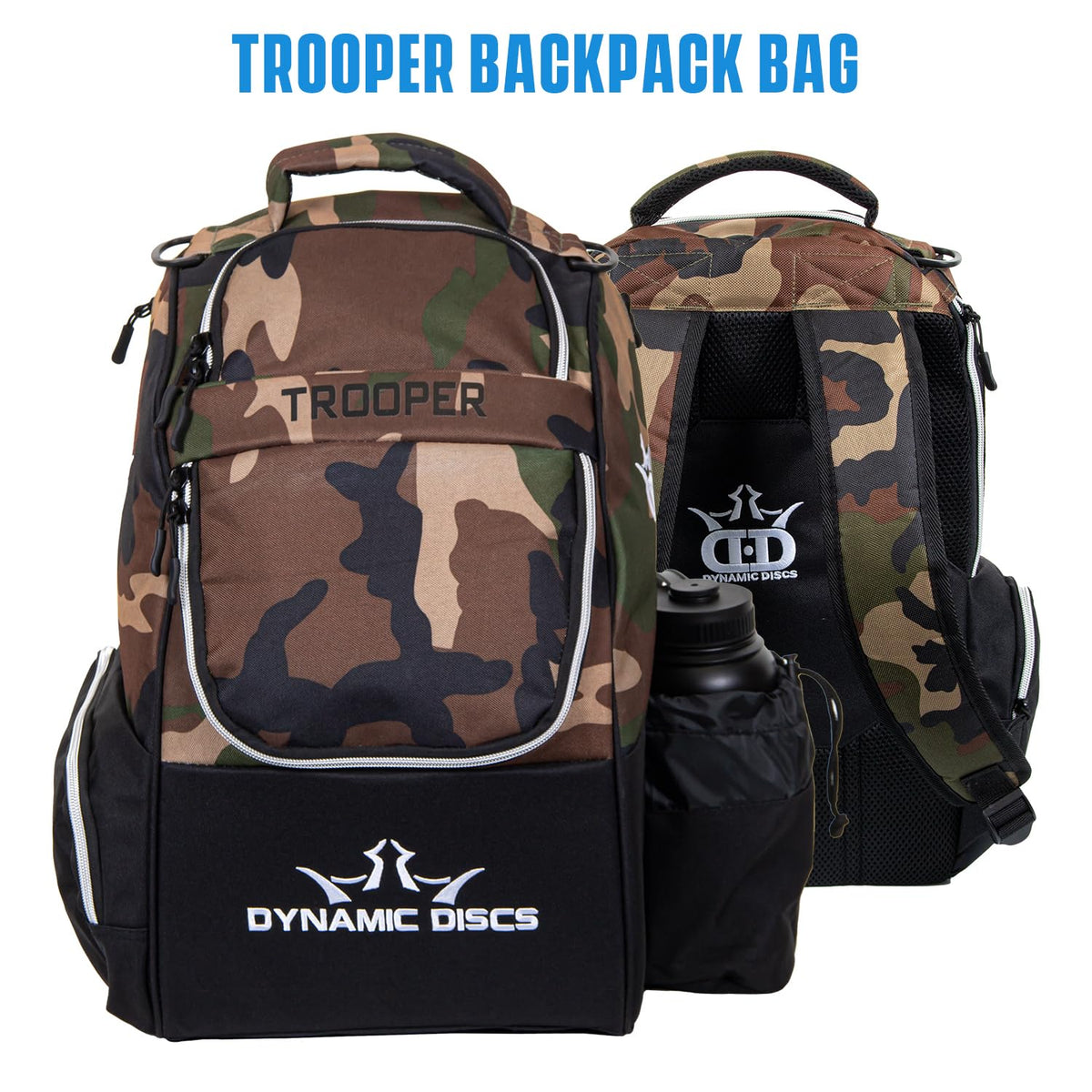 Dynamic Discs Trooper bag side pocket open for quick access to essentials like keys and phone.