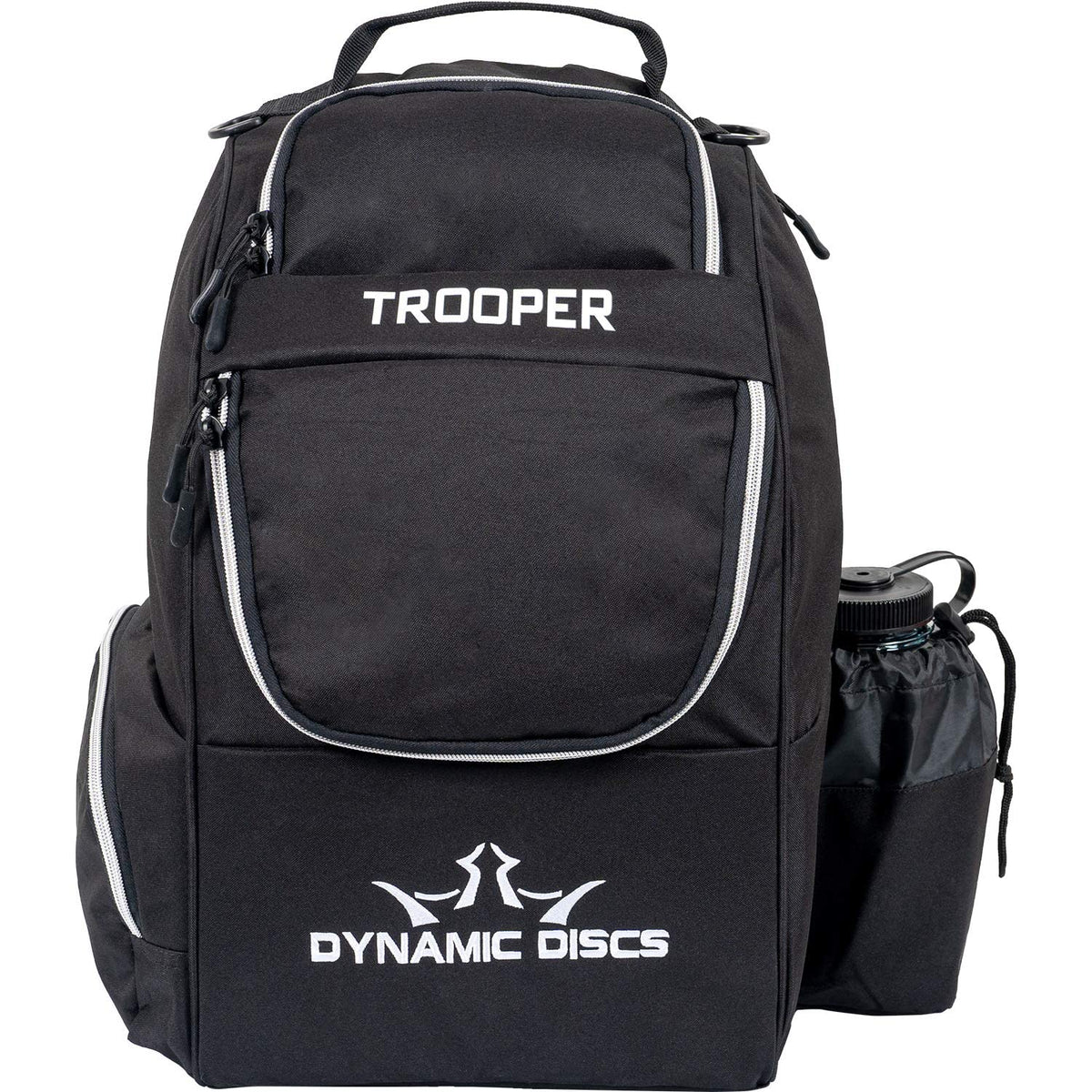 Dynamic Discs Trooper backpack stable base prevents tipping on uneven ground