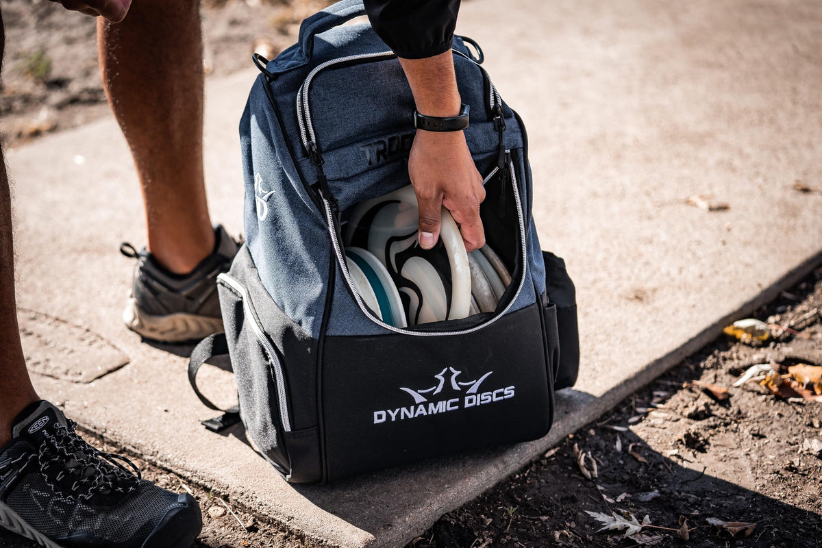 Dynamic Discs Trooper external pockets provide secure spots for keys and scorecards
