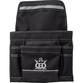 Dynamic Discs ZUCA Cart Putter Pouch opened to show five pockets for putters and essentials