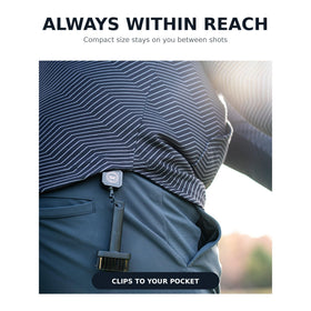 Dynasty Golf clip-on bag brush stays within reach for instant club face refresh.