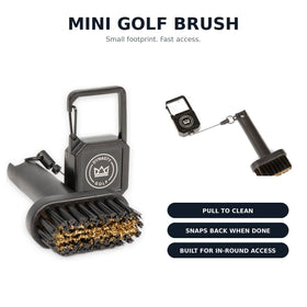 Dynasty Golf compact design fits any bag for easy, portable cleaning.