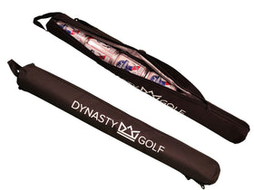 Dynasty Golf insulated beer sleeve keeps a 6 pack cold on the course