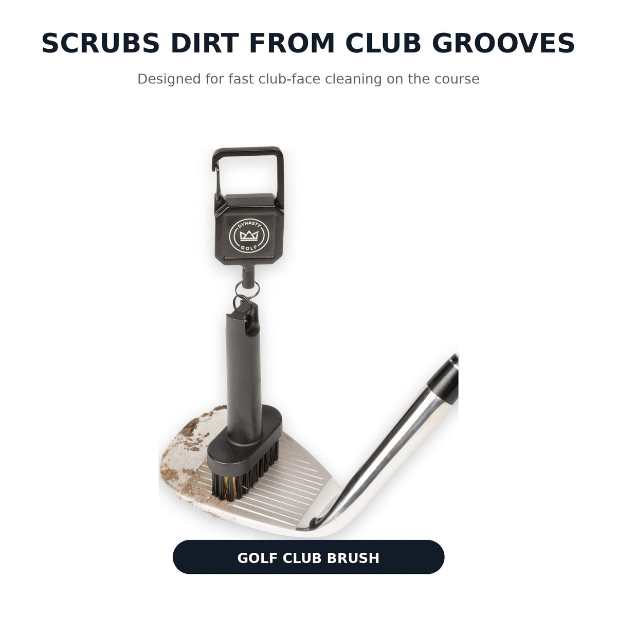 Dynasty Golf on-course essential helps keep irons and wedges cleaner during play.