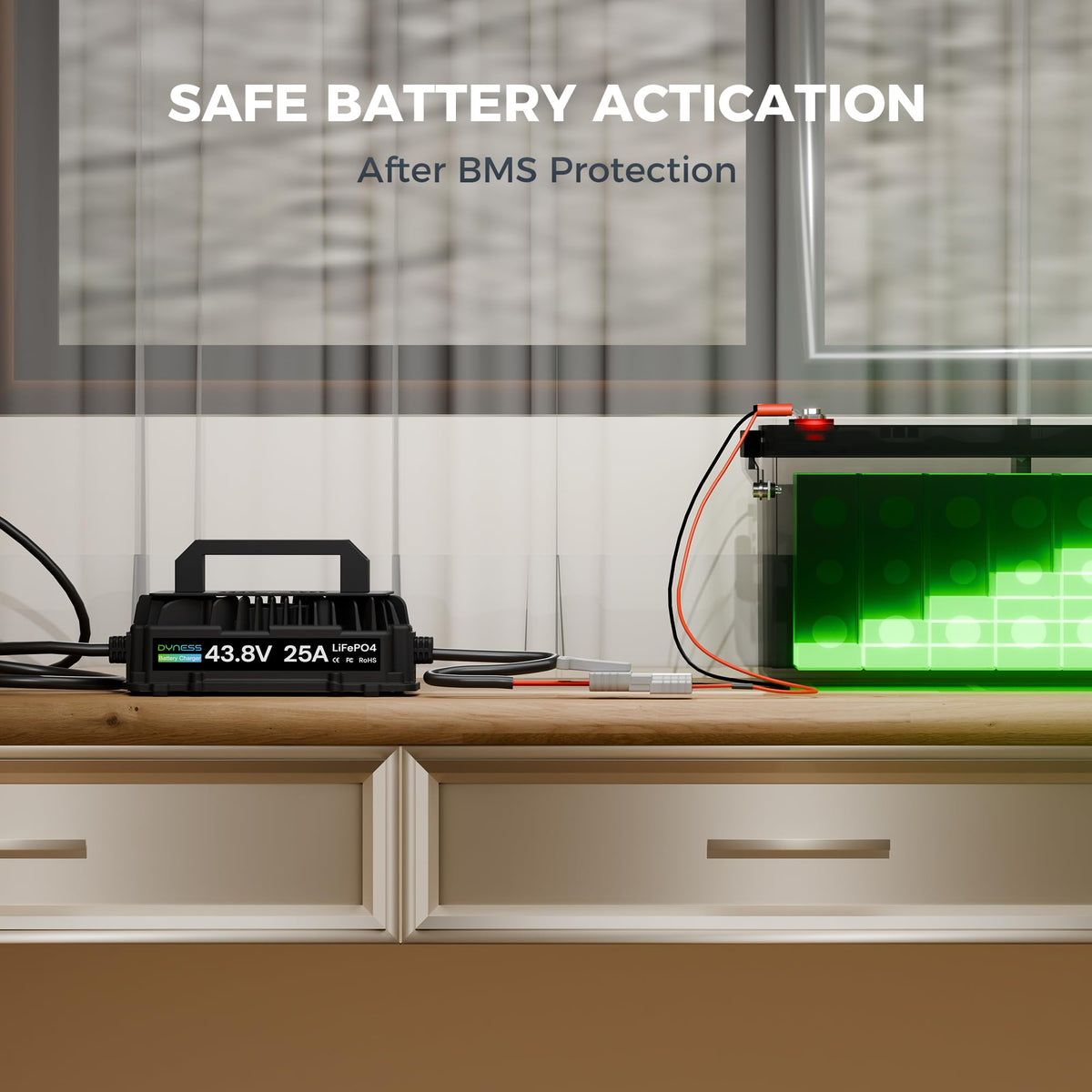 Dyness 36V charger auto shut-off prevents wasteful charging
