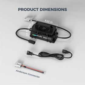 Dyness 36V charger rugged aluminum shell endures outdoor use
