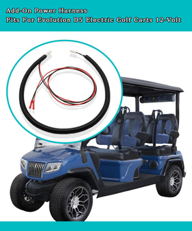 DYYYYD Evolution D5 addon harness side view highlighting durable build for outdoor carts.