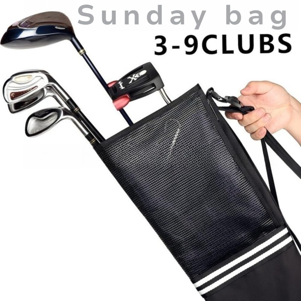 DZS Sunday Golf Bag features six pockets for easy access to gear.