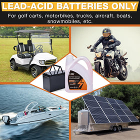 E-SDS Battery Restore used in golf cart battery area for on-site maintenance