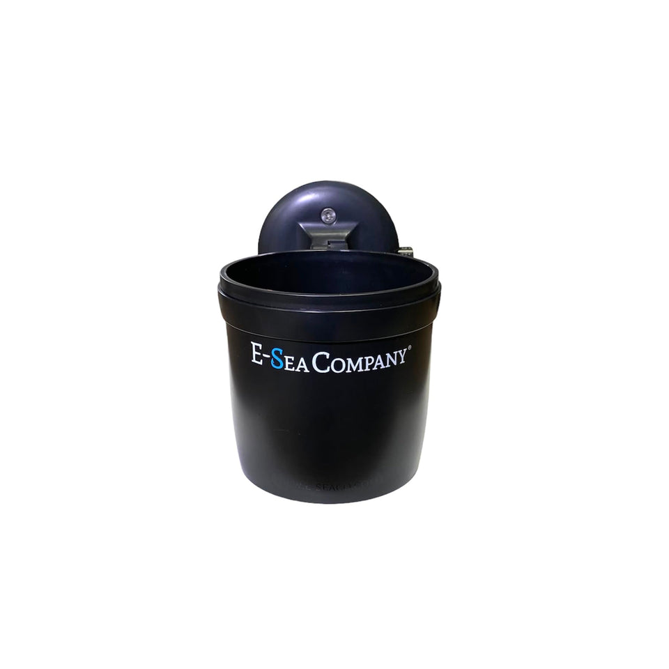 E-Sea Cup Adjustable Black on a boat keeping drinks steady.