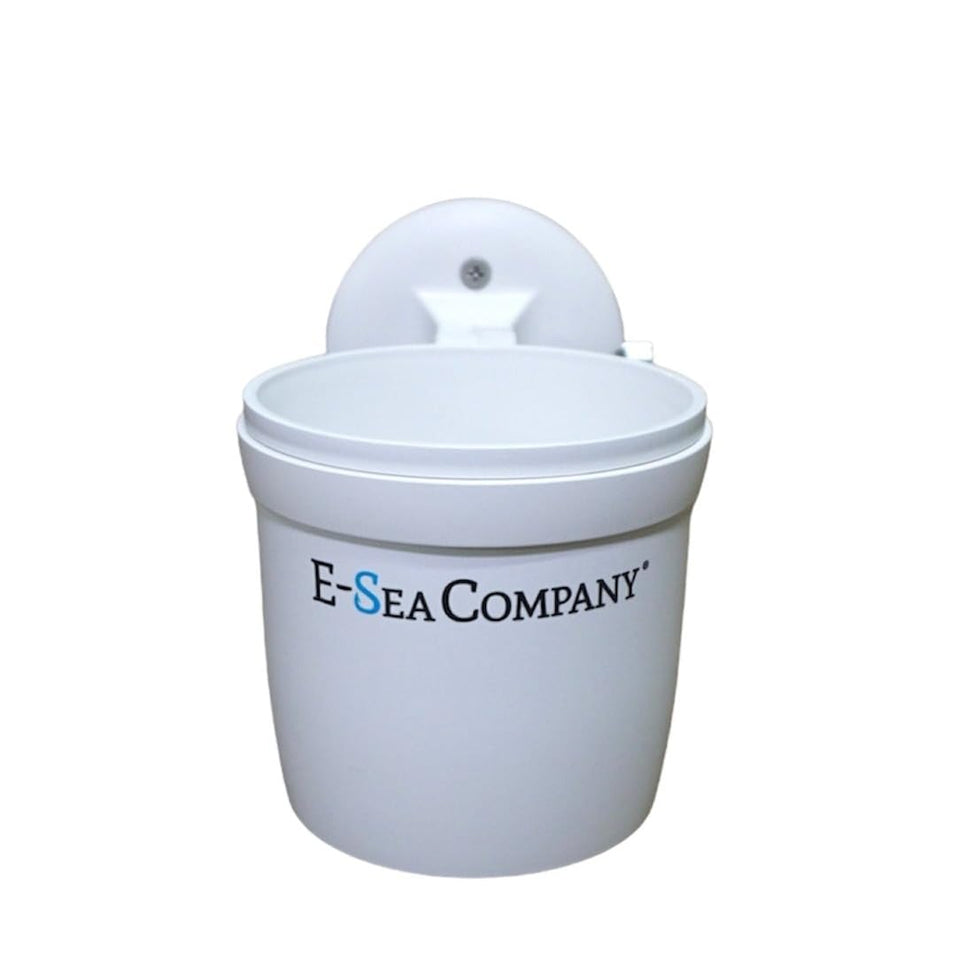 E-Sea Cup Adjustable White mount securely anchors drinks on boats.