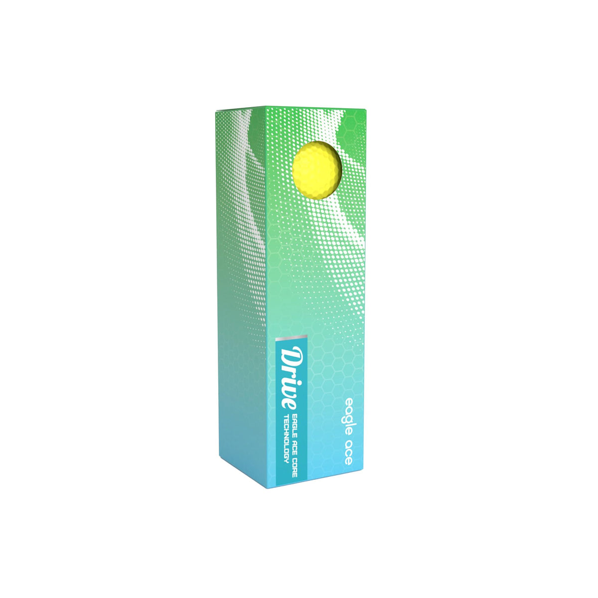 Eagle Ace Drive ball features aerodynamic dimples for longer flights and steady lift.