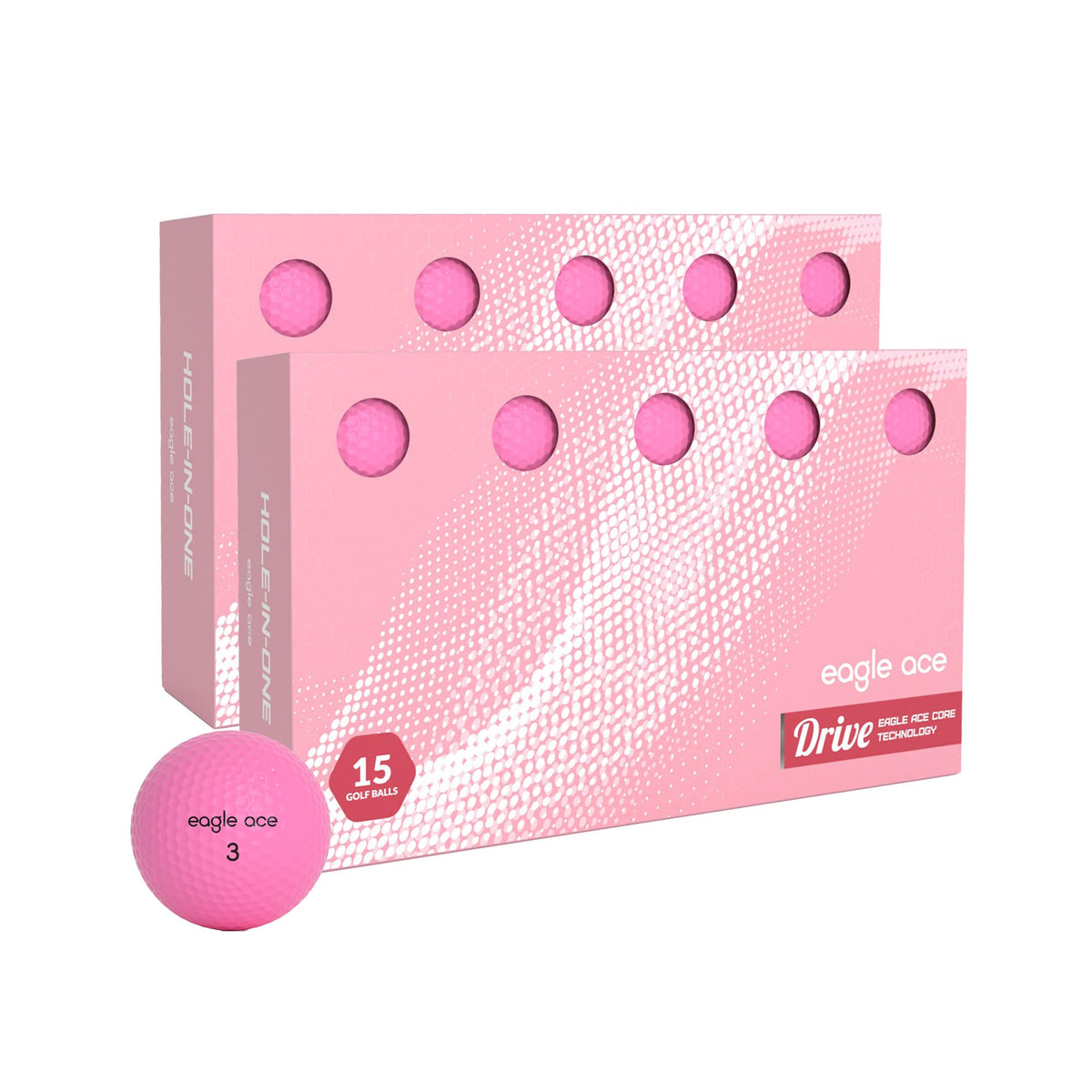 Eagle Ace Drive golf ball with Dupont Surlyn cover for durable greenside spin