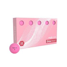 Eagle Ace Drive golf balls with two-layer construction for enhanced spin and distance