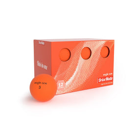 Eagle Ace DriveMatte ball showing two-layer Surlyn cover for improved spin and distance.