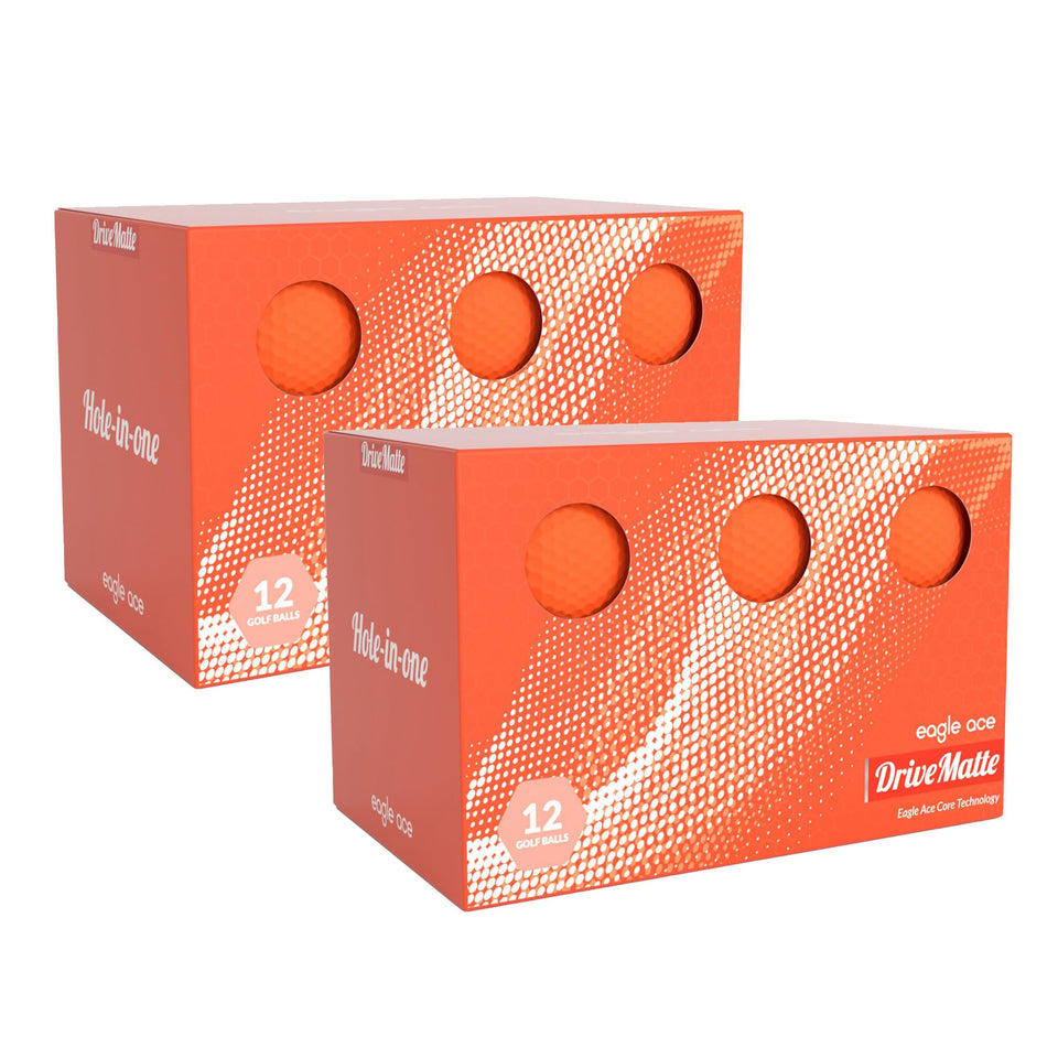 Eagle Ace DriveMatte red ball front view enhances visibility and distance potential.