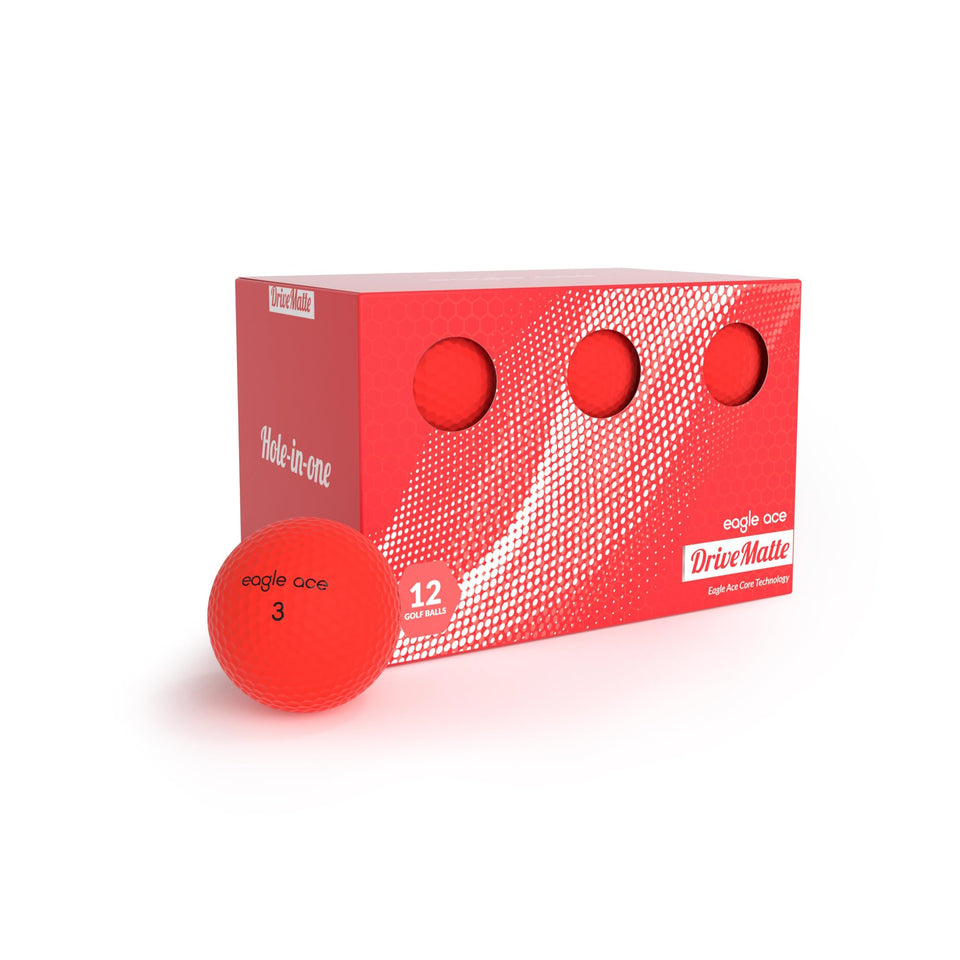 Eagle Ace DriveMatte golf ball with two-layer cover for enhanced spin and distance.
