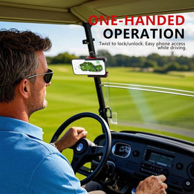 EagleFlight windshield-friendly design on a golf cart setup
