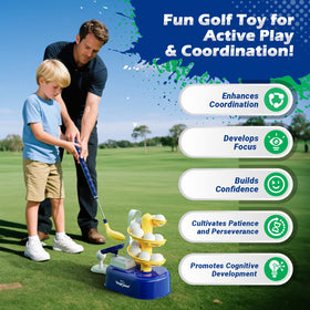 EagleStone Toddler Golf Set adjustable club enabling growing kids swing control.
