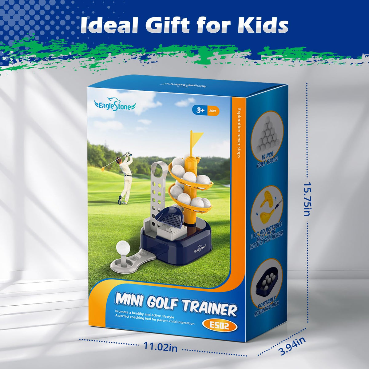 EagleStone Toddler Golf Set colorful balls boost sensory play and focus.