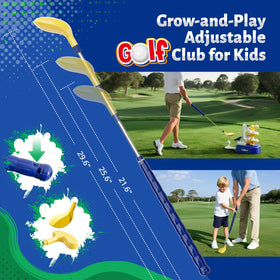 EagleStone Toddler Golf Set golf cart ready for on-the-go playtime.