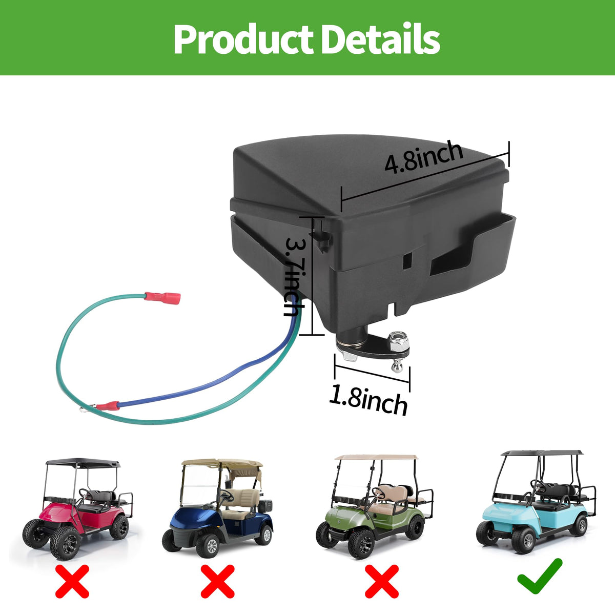 Easy installation for Club Car DS 36V without sacrificing performance.