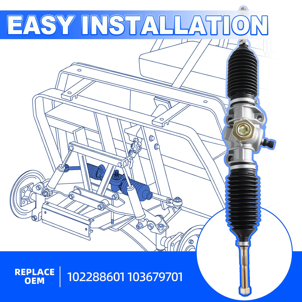 Easy install steps for Mixopoly steering rack and pinion kit